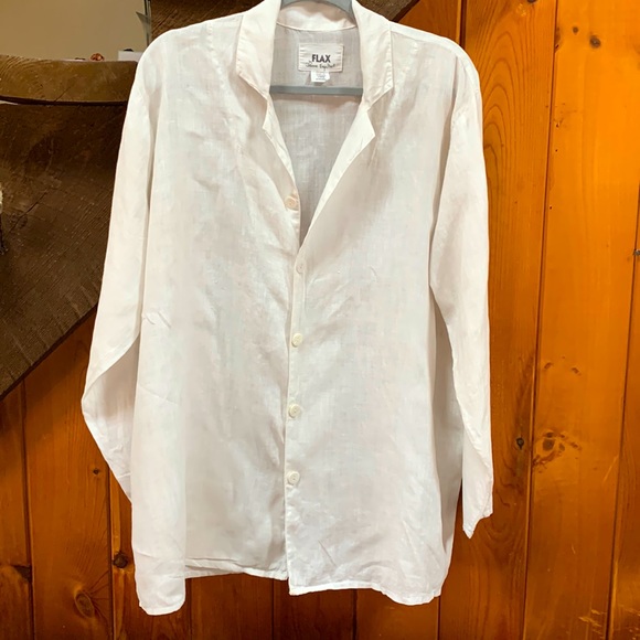 Flax Jackets & Blazers - FLAX white linen jacket